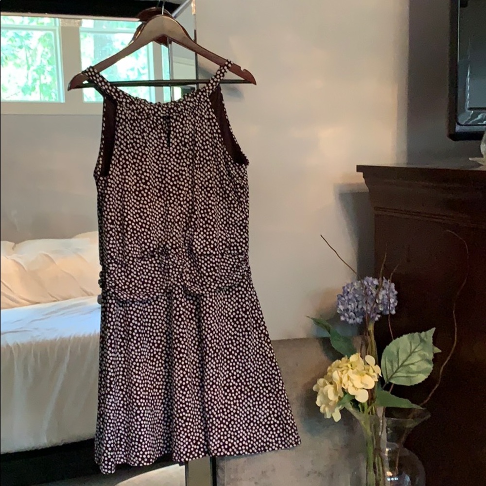 Brown polka dot dress